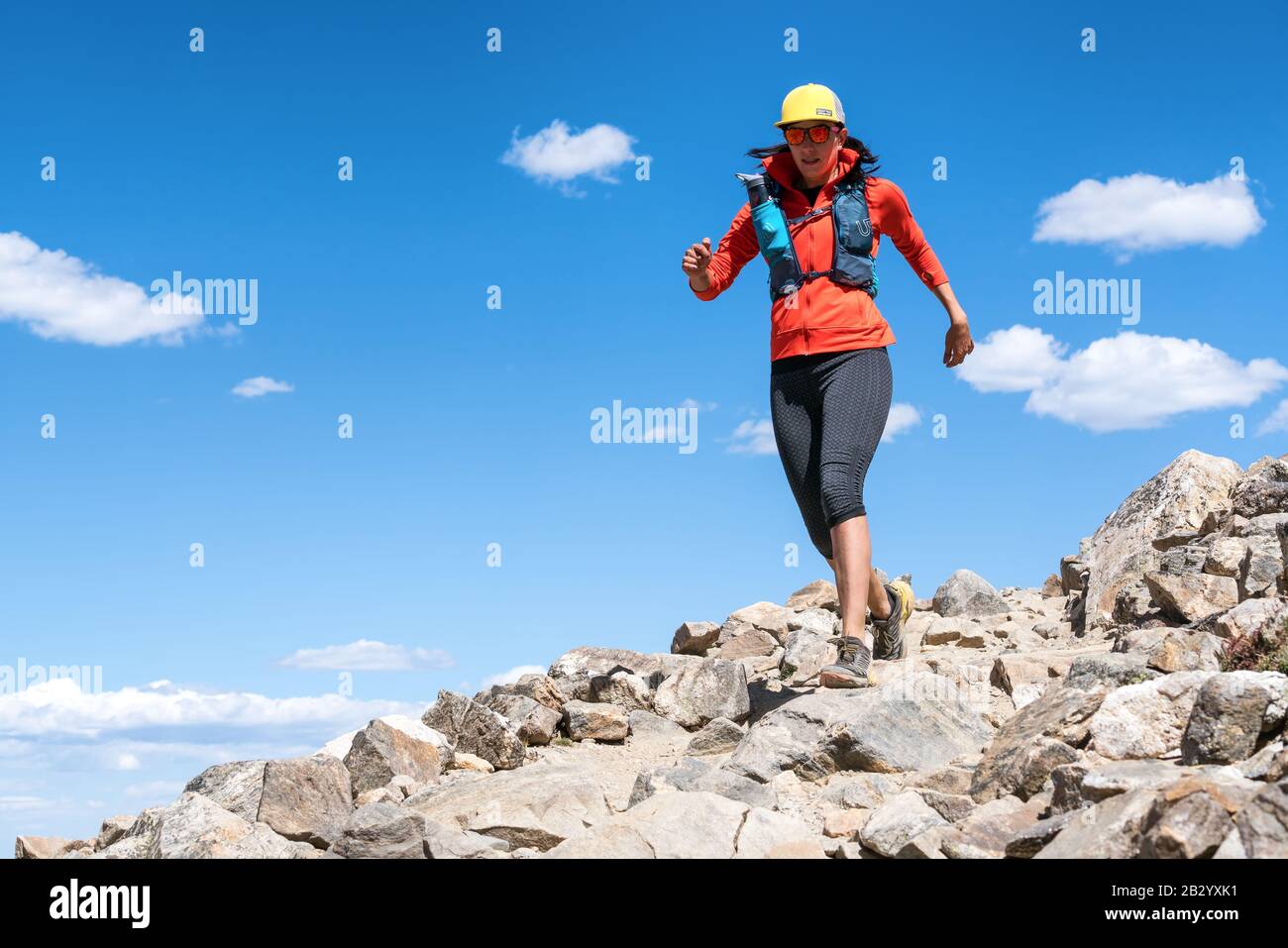 Sentiero che corre alle Vette di Torreys e Grays in Colorado, Stati Uniti Foto Stock