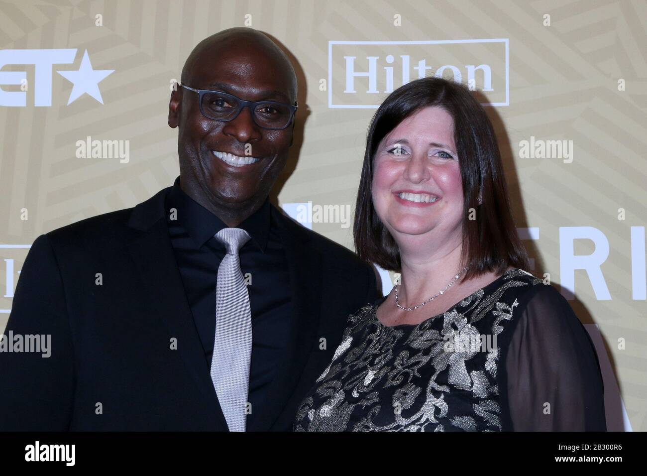 23 febbraio 2020, Beverly Hills, CA, USA: Los ANGELES - 23 FEBBRAIO: Lance Reddick, Stephanie Day al Black Film Festival Honors Awards al Beverly Hilton Hotel il 23 febbraio 2020 a Beverly Hills, CA (Credit Image: © Kay Blake/ZUMA Wire) Foto Stock