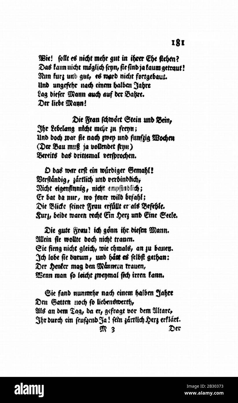 Gellert Schriften 1 181. Foto Stock