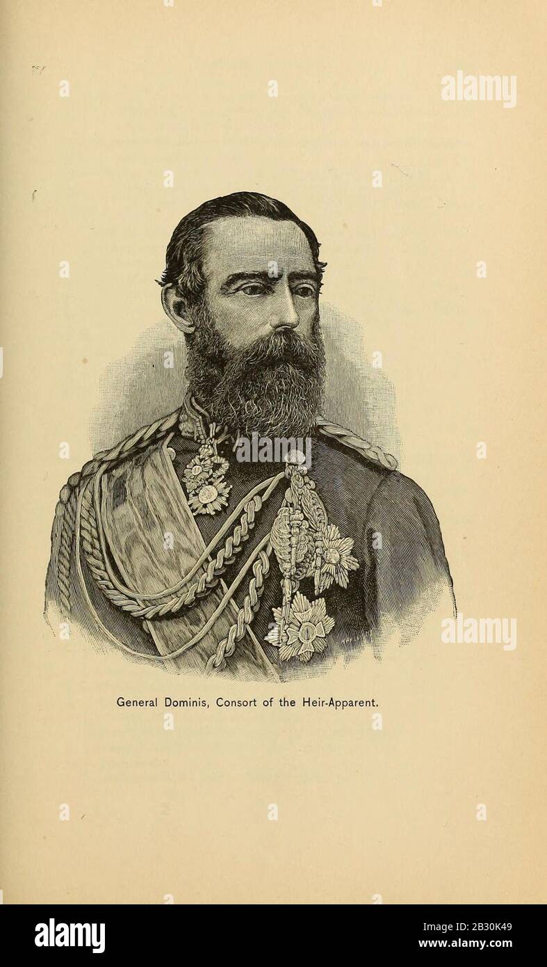 Generale Dominis, Consorte dell'Erede Apparente, le leggende e i miti delle Hawaii (1888). Foto Stock