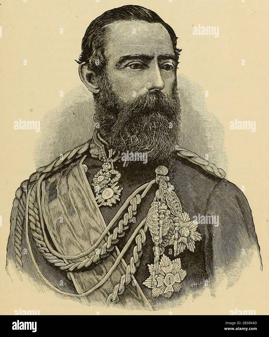 Generale Dominis, Consorte dell'Erede Apparente, le leggende e i miti delle Hawaii (1888) (ritagliato). Foto Stock