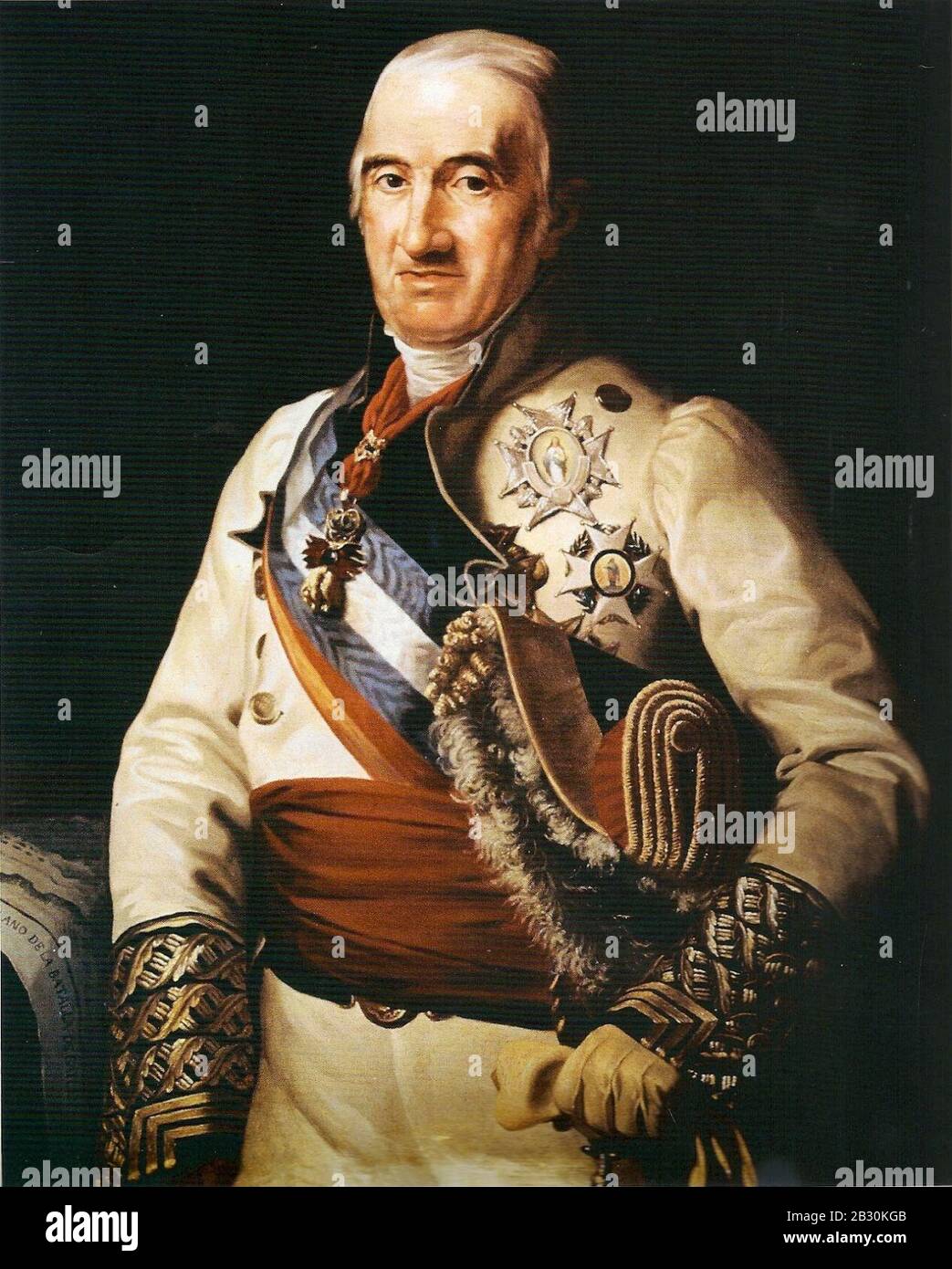 Generale Francisco Javier Castaños, duque de Bailén. Foto Stock