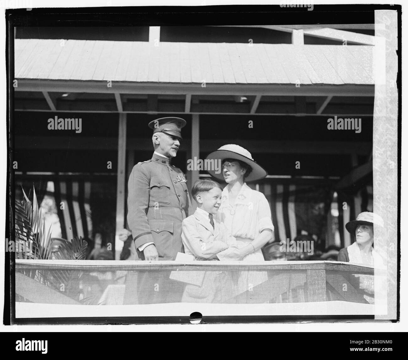 Generale Marzo, Signora Baker, Jack Baker, Ft. Meyer horseshow, 1920 Foto Stock