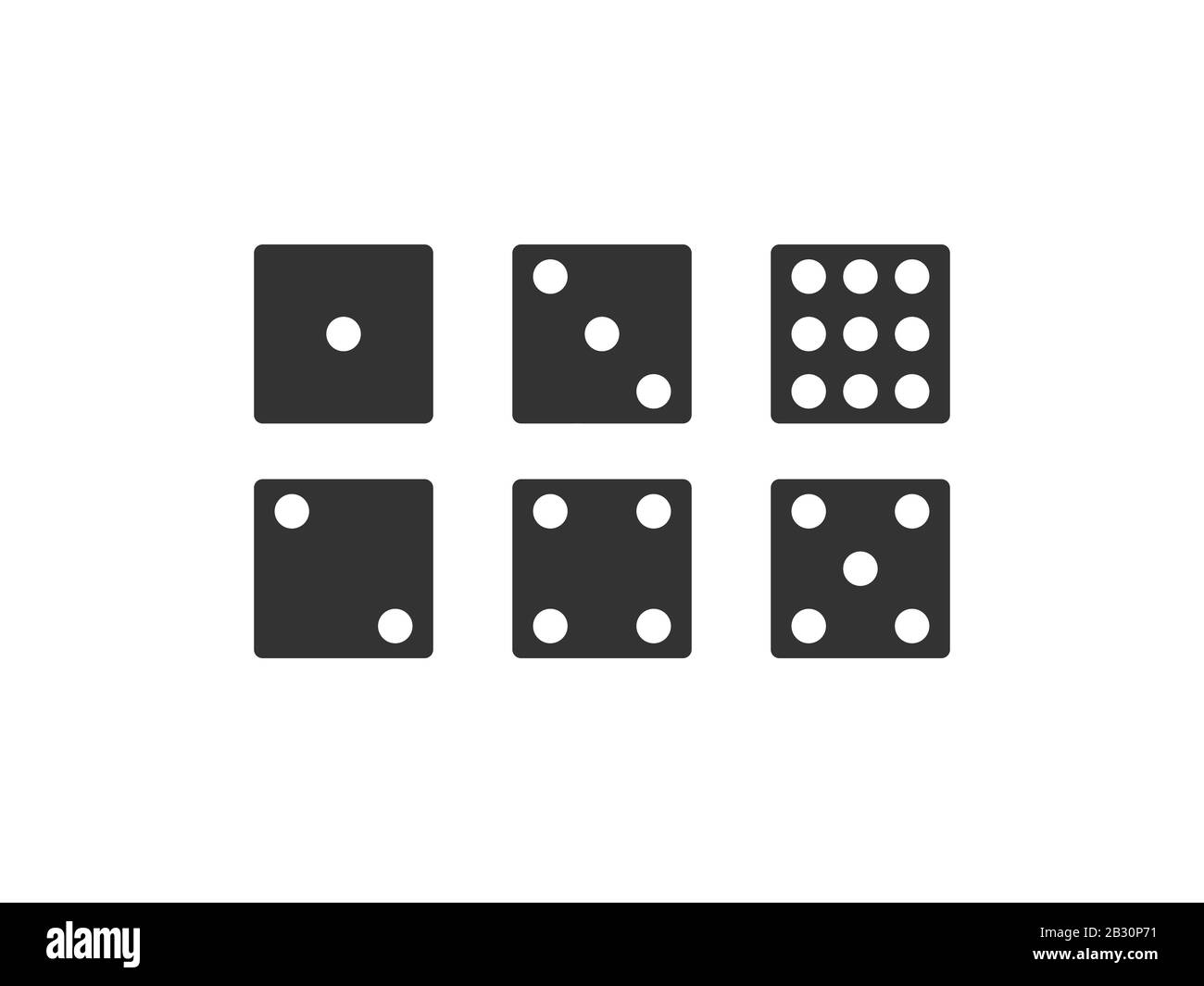 Dadi, icona del gioco. Illustrazione vettoriale, design piatto. Illustrazione Vettoriale