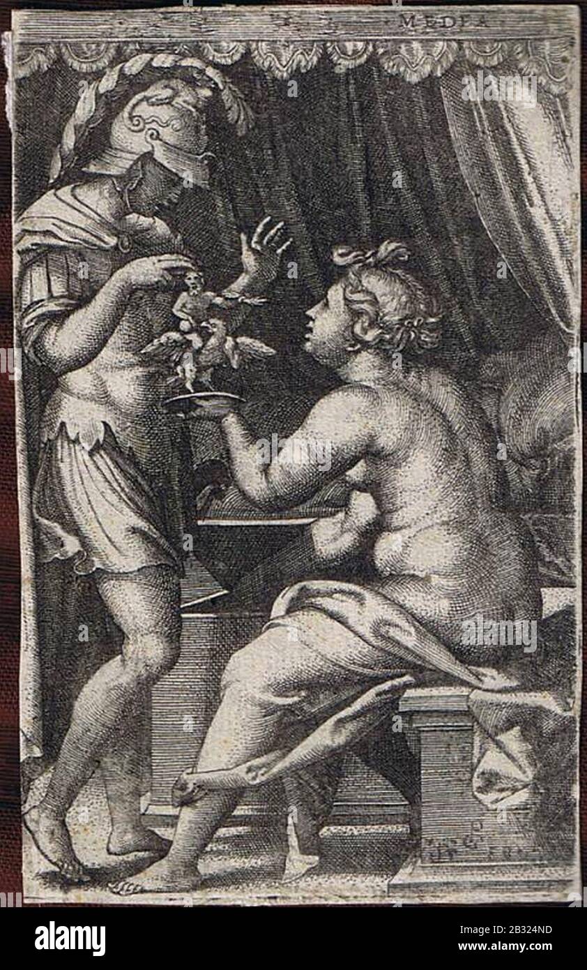 Georg Pencz Jason Und Medea. Foto Stock
