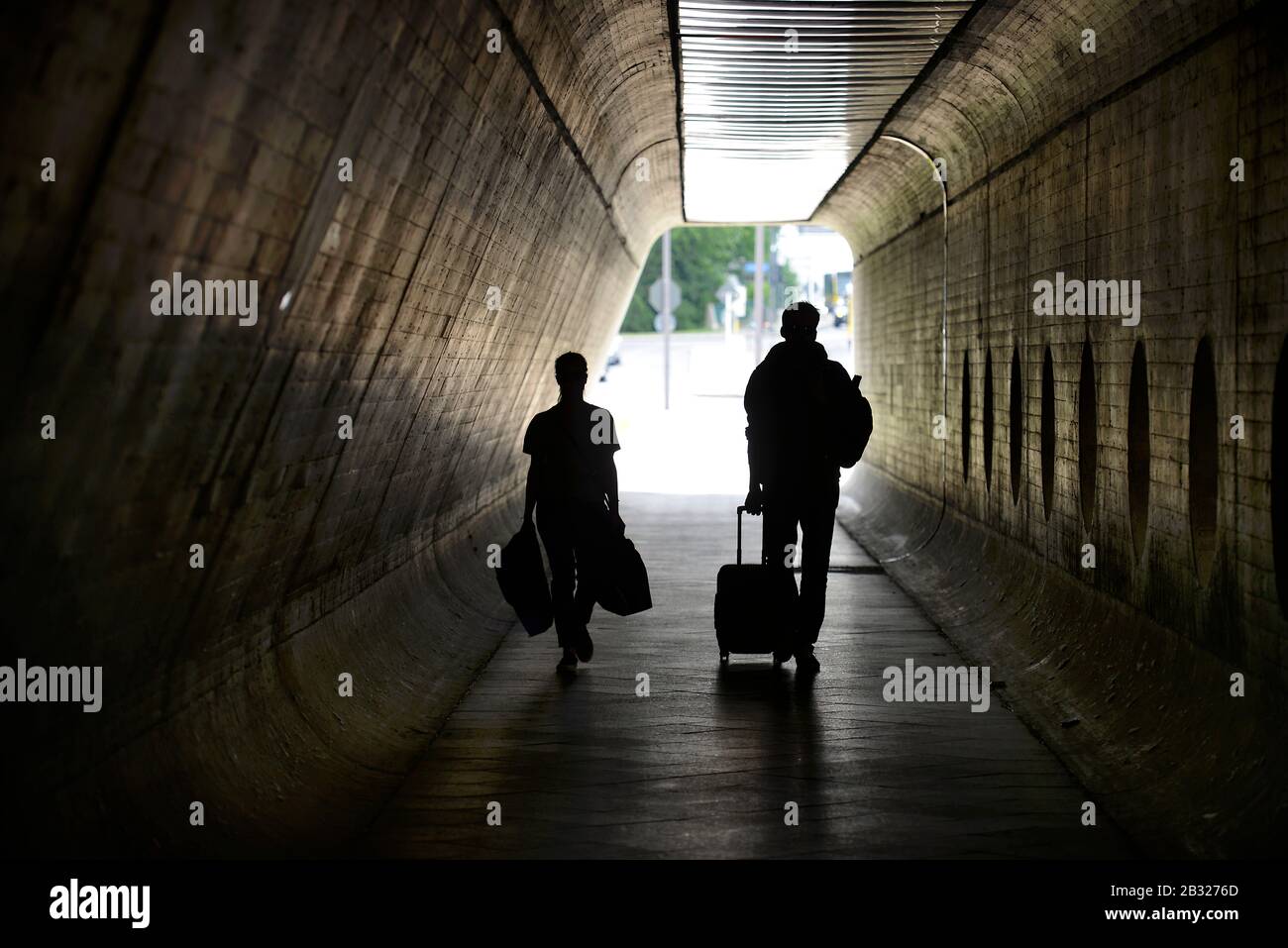 Tunnel, Flughafen, Tegel, Reinickendorf, Berlino, Deutschland Foto Stock
