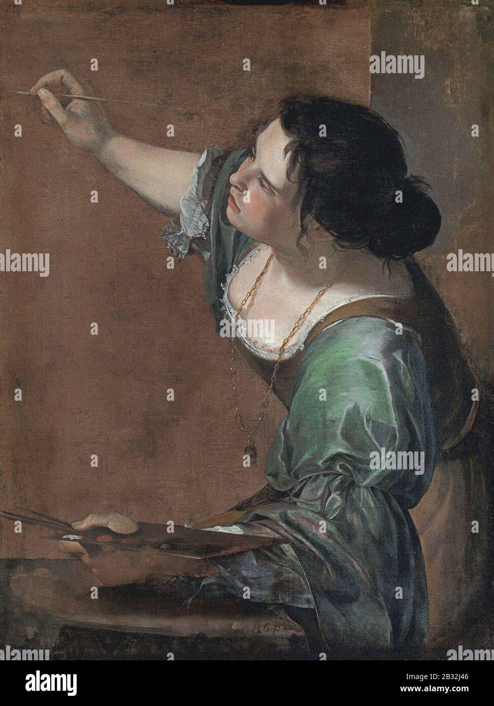 Autoritratto come l'Allegoria della Pittura - Artemisia GentileschiFXD. Foto Stock