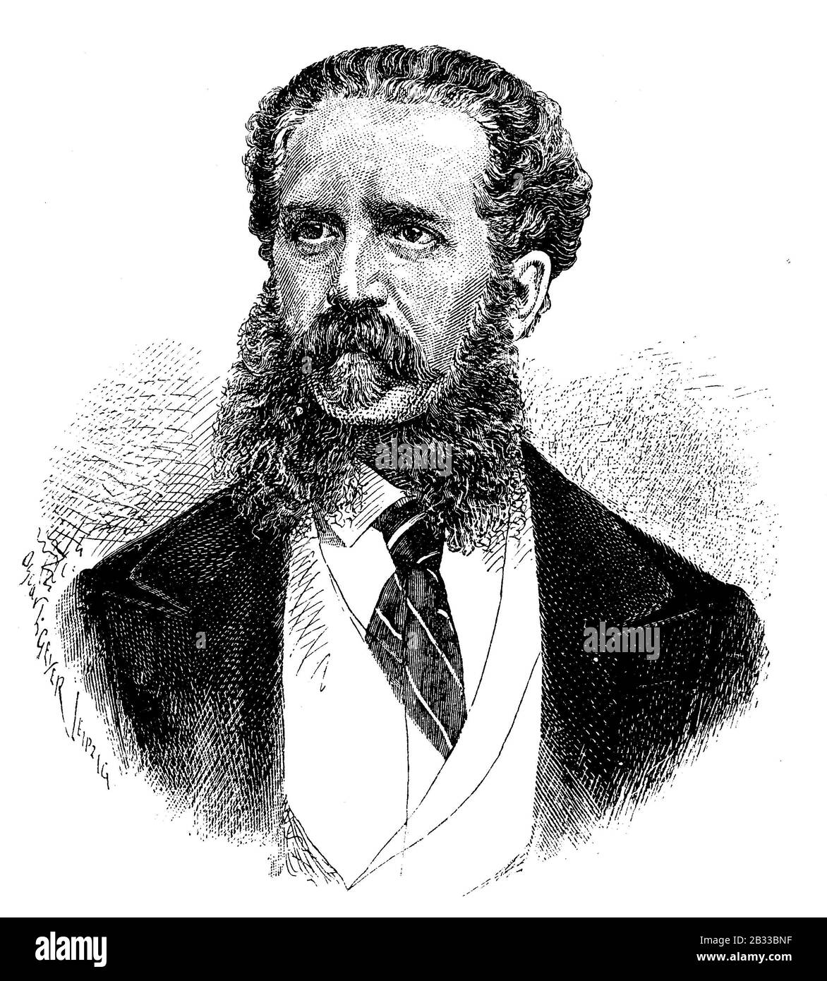 Emilio, marchese Visconti-Venosta (dal 22 gennaio 1829 al 24 novembre 1914) è stato uno statista italiano. È uno dei più longevi ministri degli Affari Esteri della storia d'Italia / Emilio, marchese Visconti-Venosta (22. Januar 1829 - 24. Novembre 1914) guerra ein italienischer Staatsmann. Er ist einer der dienstältesten Außenminister in der Geschichte Italiens, Historisch, Digital migliorata riproduzione di un originale del 19th secolo / digitale Reproduktion einer Originalvorlage aus dem 19. Jahrhundert, Foto Stock