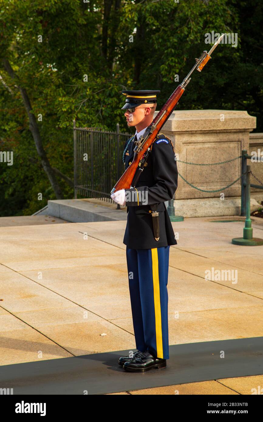 Honor Guard Arlington Foto Stock