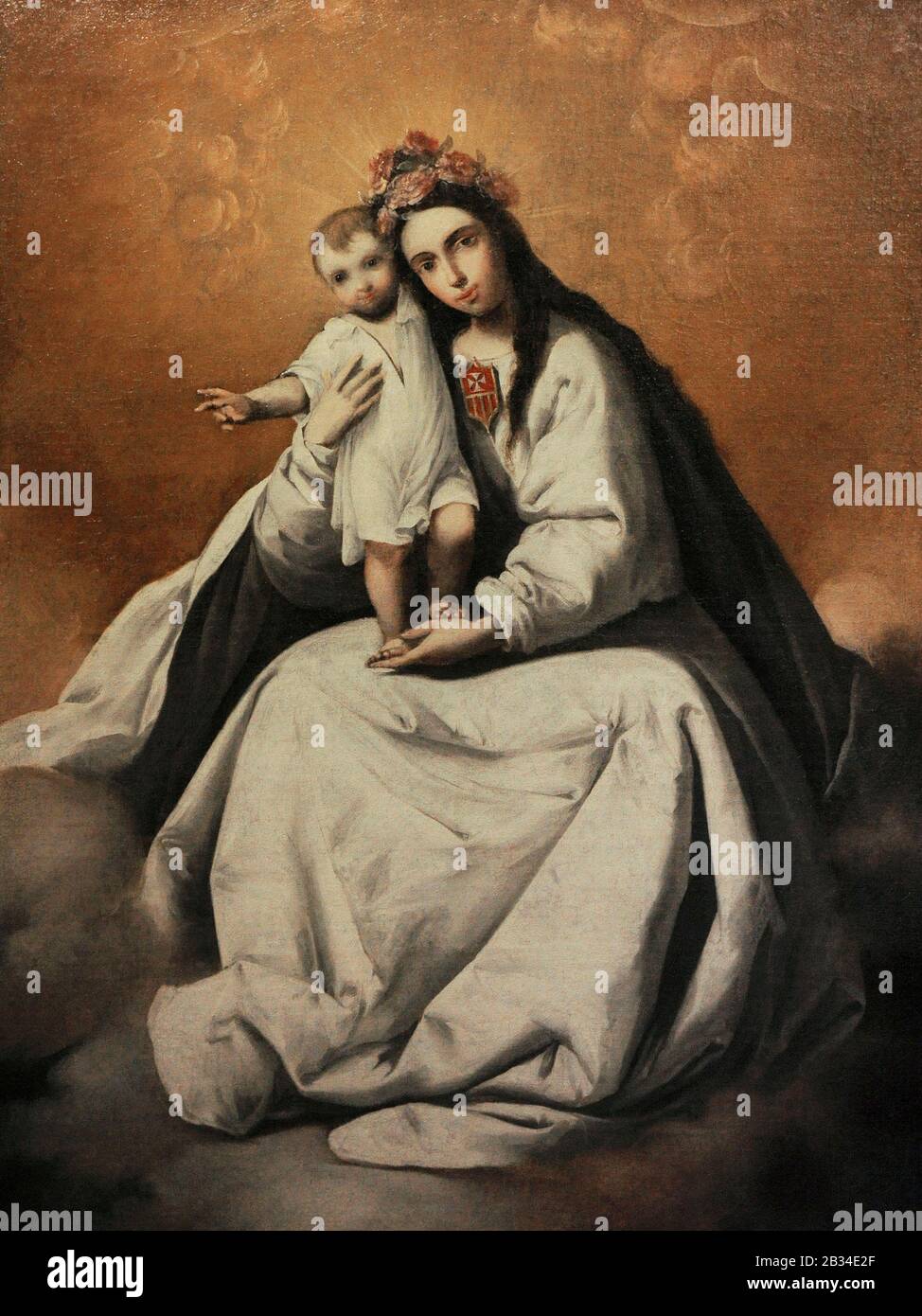 Francisco de Zurbaran (1598-1664). Pittore spagnolo. Vergine della Misericordia. Secondo terzo del 17th secolo. Museo Lazaro Galdiano. Madrid. Spagna. Foto Stock