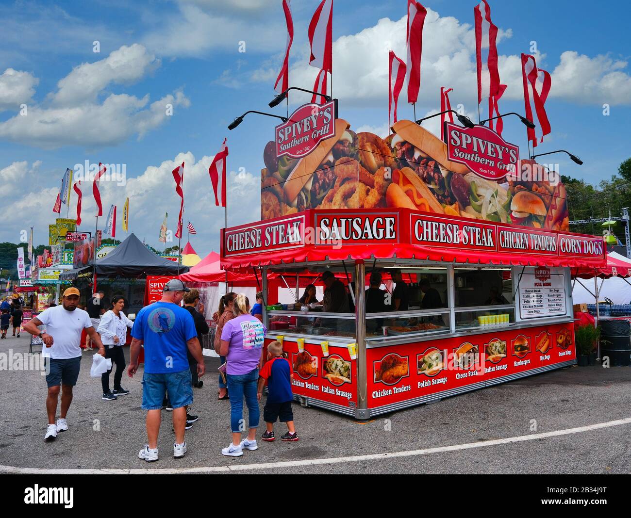 Spiveys Southern Grill Al Carnevale Foto Stock