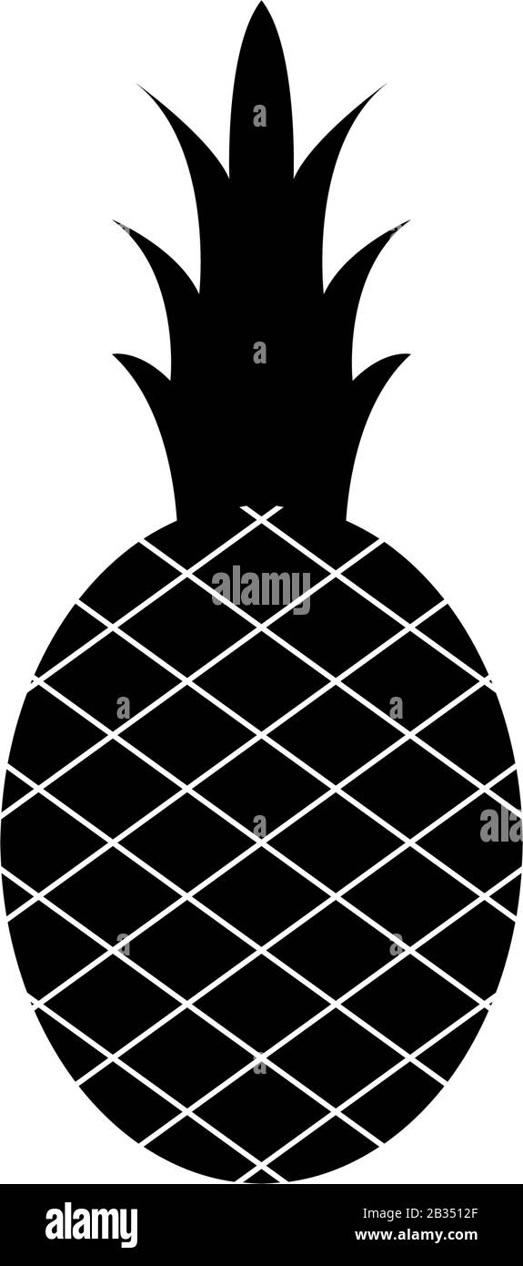 icona ananas illustrata nel vettore su sfondo bianco Illustrazione Vettoriale