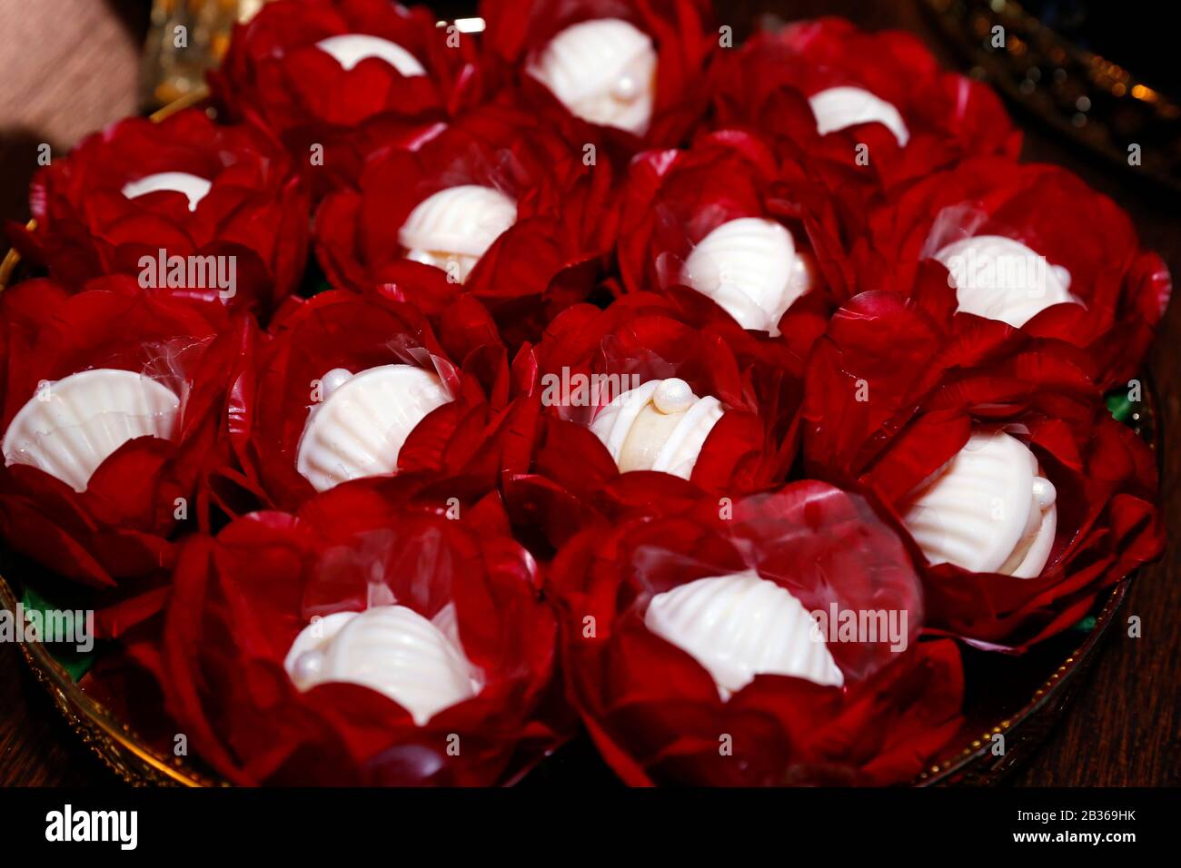 La deliziosa parte candy, celebrazione candy, cibo di ricezione Foto Stock