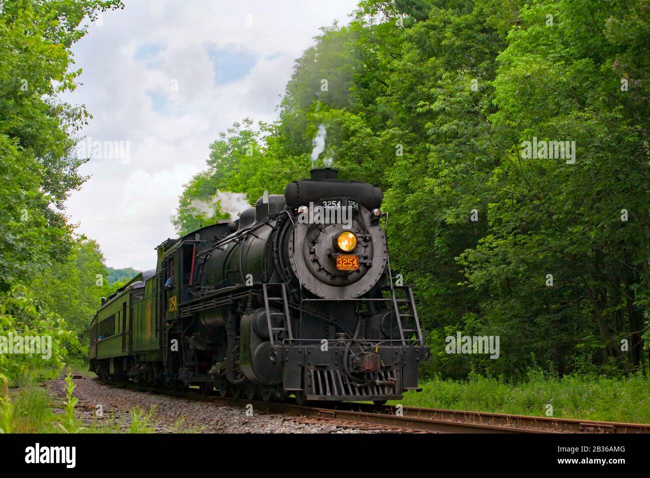 Locomotiva a vapore della National Historic Site di Steamtown a Scranton, Pennsylvania Foto Stock