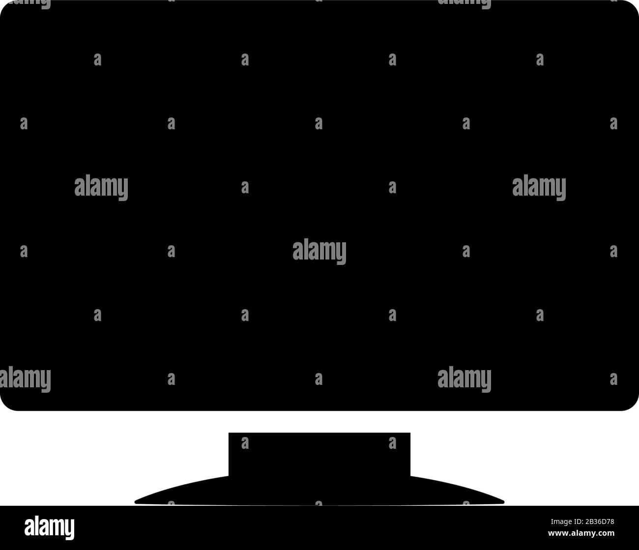 Monitor icona disegno modello vettoriale Illustrazione Vettoriale