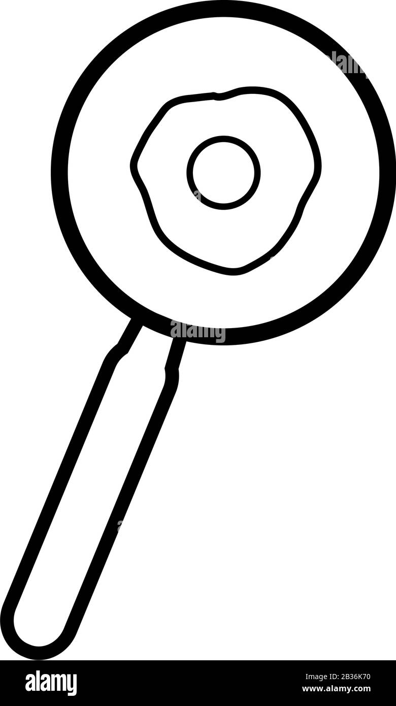 icona di uovo fritto illustrata in vettore su sfondo bianco Illustrazione Vettoriale