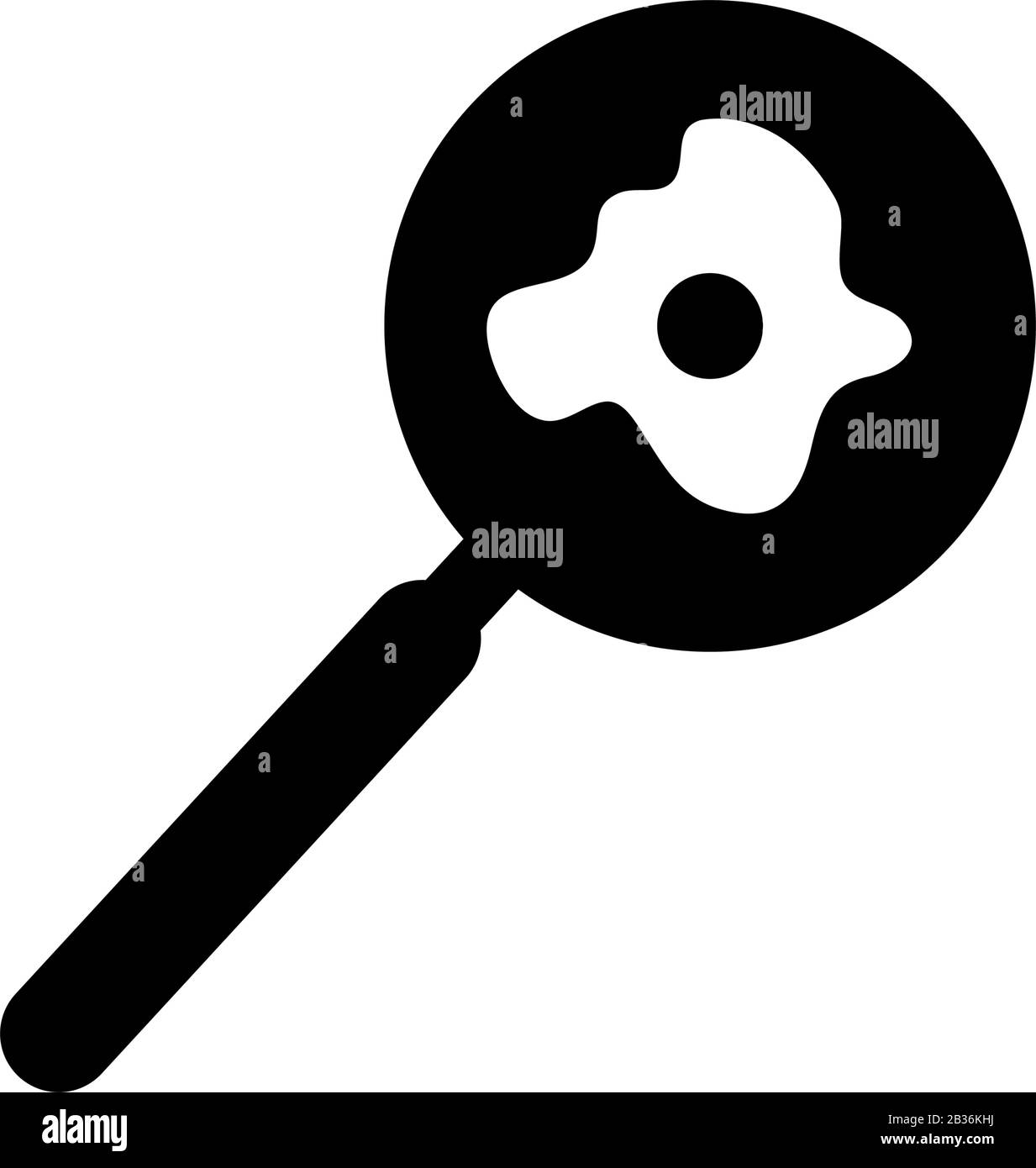 icona di uovo fritto illustrata in vettore su sfondo bianco Illustrazione Vettoriale