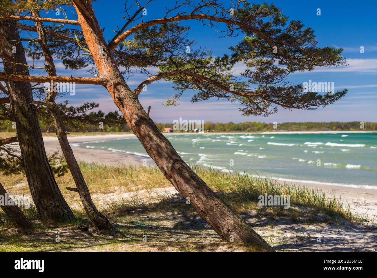 Svezia, Faro Island, Fifang, Vista Sulla Baia Di Ajkesvik Foto Stock