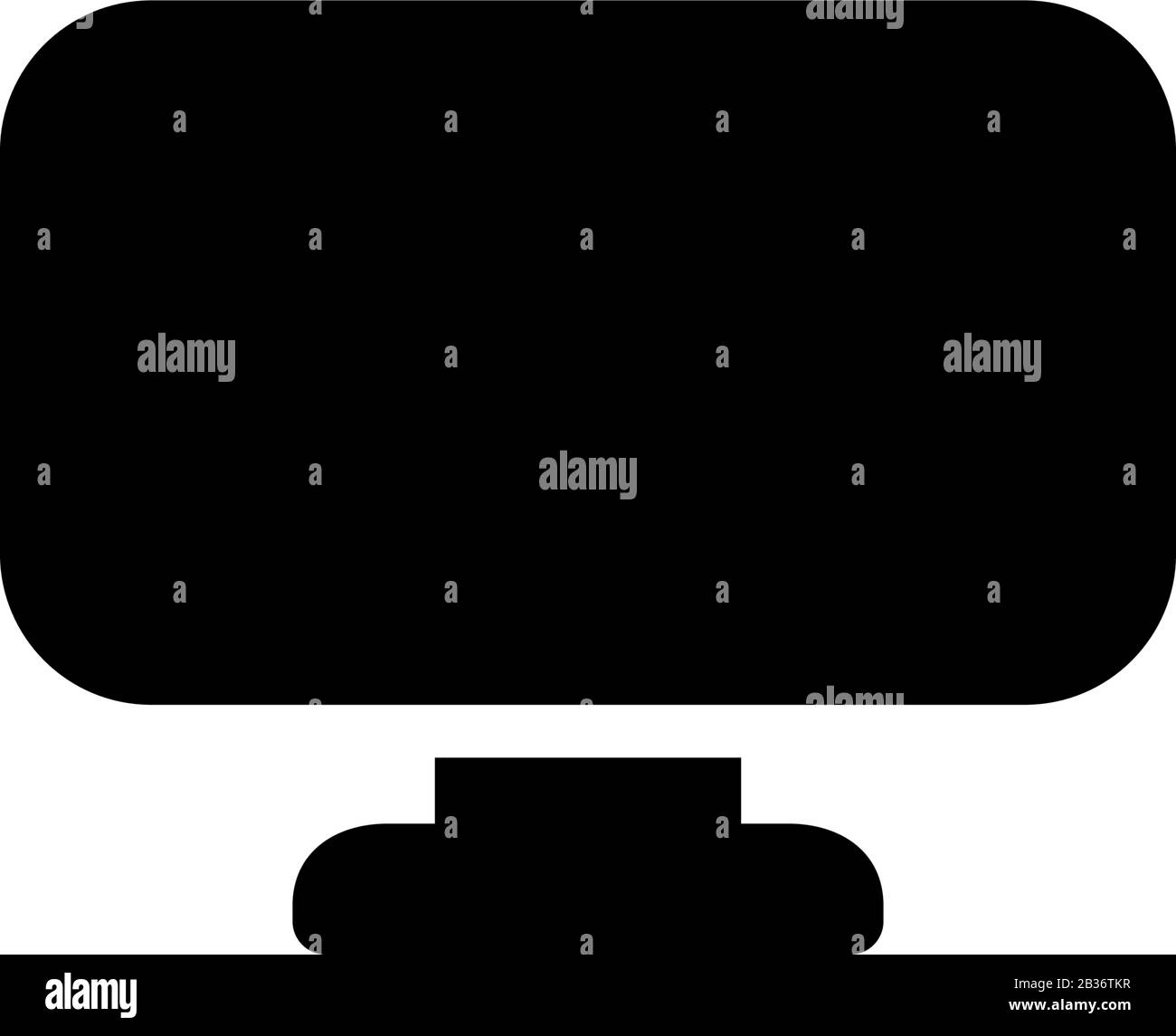 Monitor icona disegno modello vettoriale Illustrazione Vettoriale