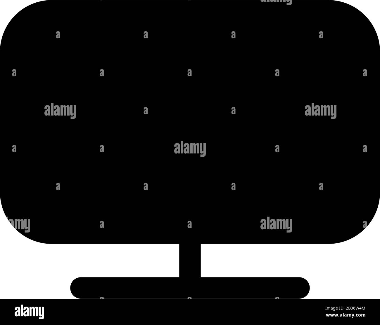 Monitor icona disegno modello vettoriale Illustrazione Vettoriale