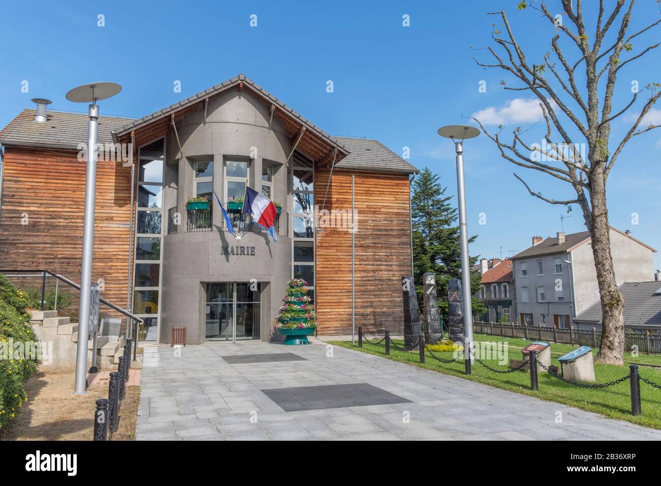 Francia, Haute Loire, Le Chambon Sur Lignon, Municipio Foto Stock