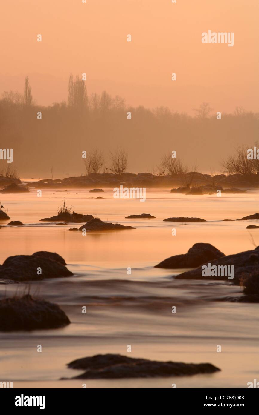 Isteiner Schwellen, Altrheinarm im Markgräfler Land, BW Foto Stock