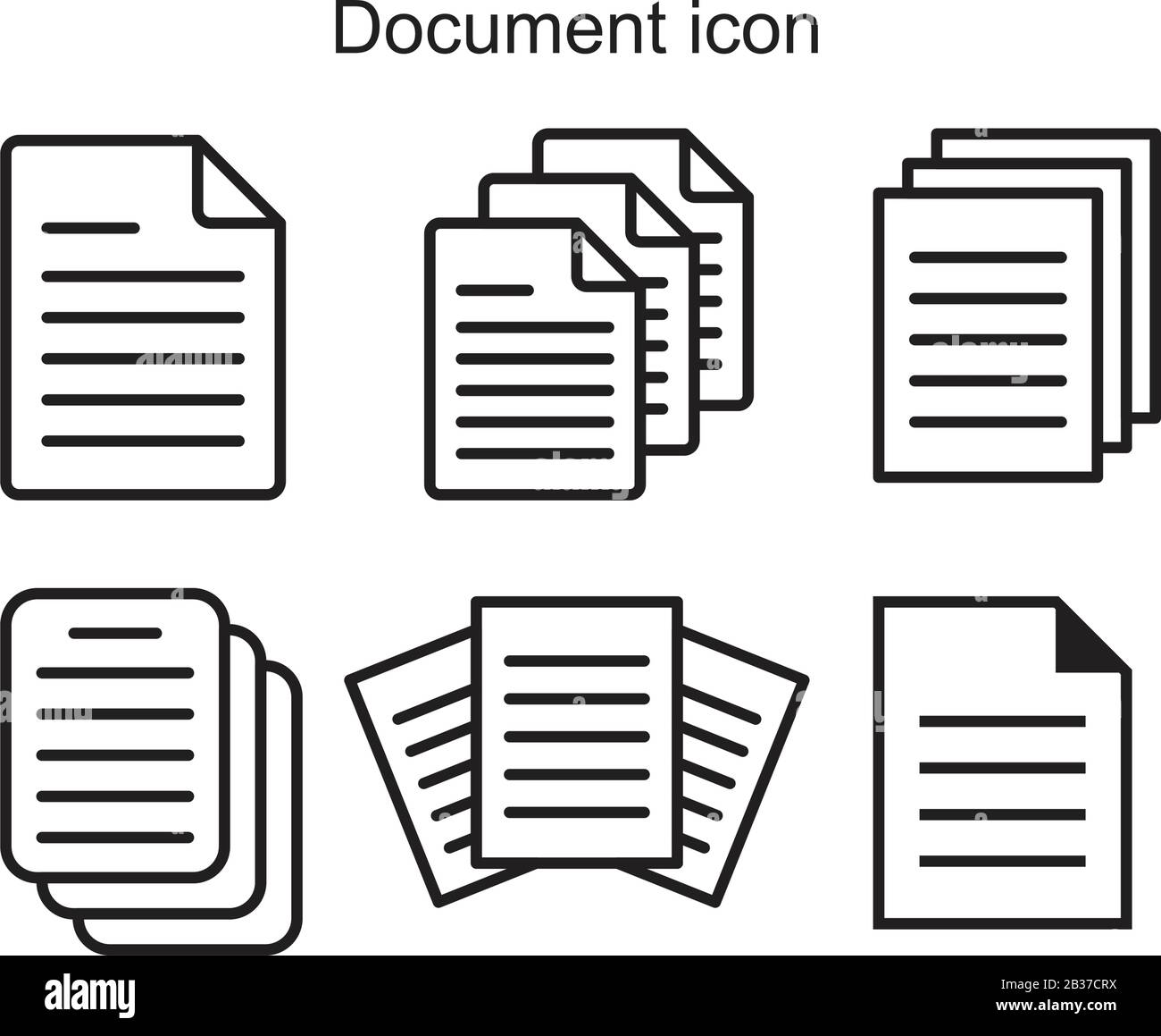 Modello icona documento colore nero modificabile. Simbolo dell'icona del documento immagine vettoriale piatta per la progettazione grafica e web. Illustrazione Vettoriale