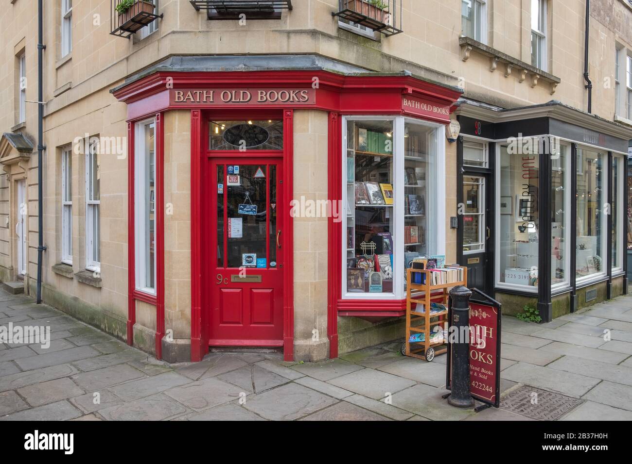 Bath Old Books negli Edifici di Margaret vicino al Circus è specializzato in libri di seconda mano Foto Stock