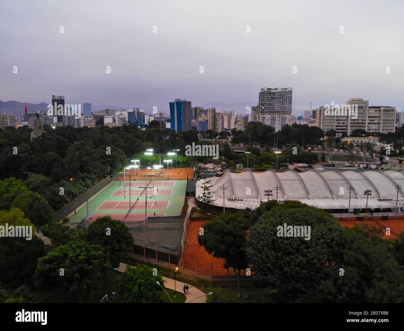 Quartiere di Gesù maria della Lima capitale peruviana, foto scattata con il drone Foto Stock