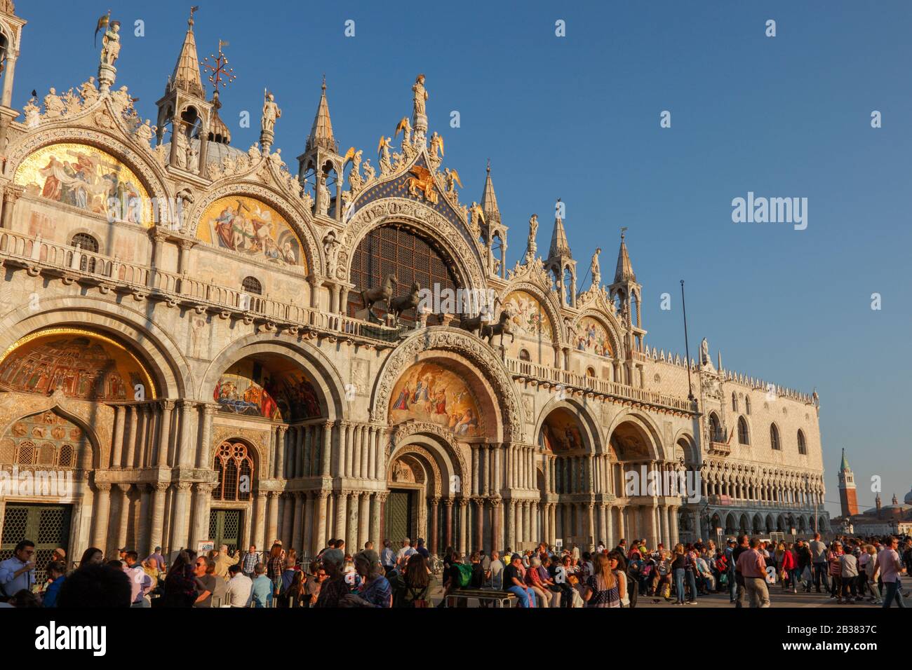 Basilica Di San Marco, Piazza San Marco; Venezia, Veneto, Italia. Foto Stock
