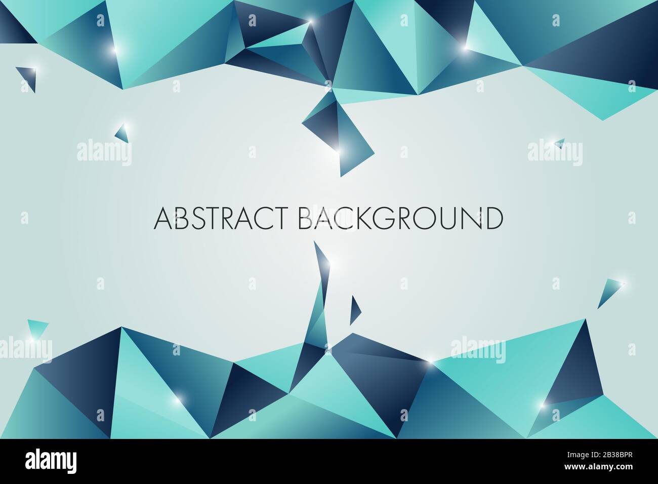 Astratto blu gradiente basso poligono sfondo con spazio di copia per il testo e il messaggio al centro. Illustrazione Vettoriale