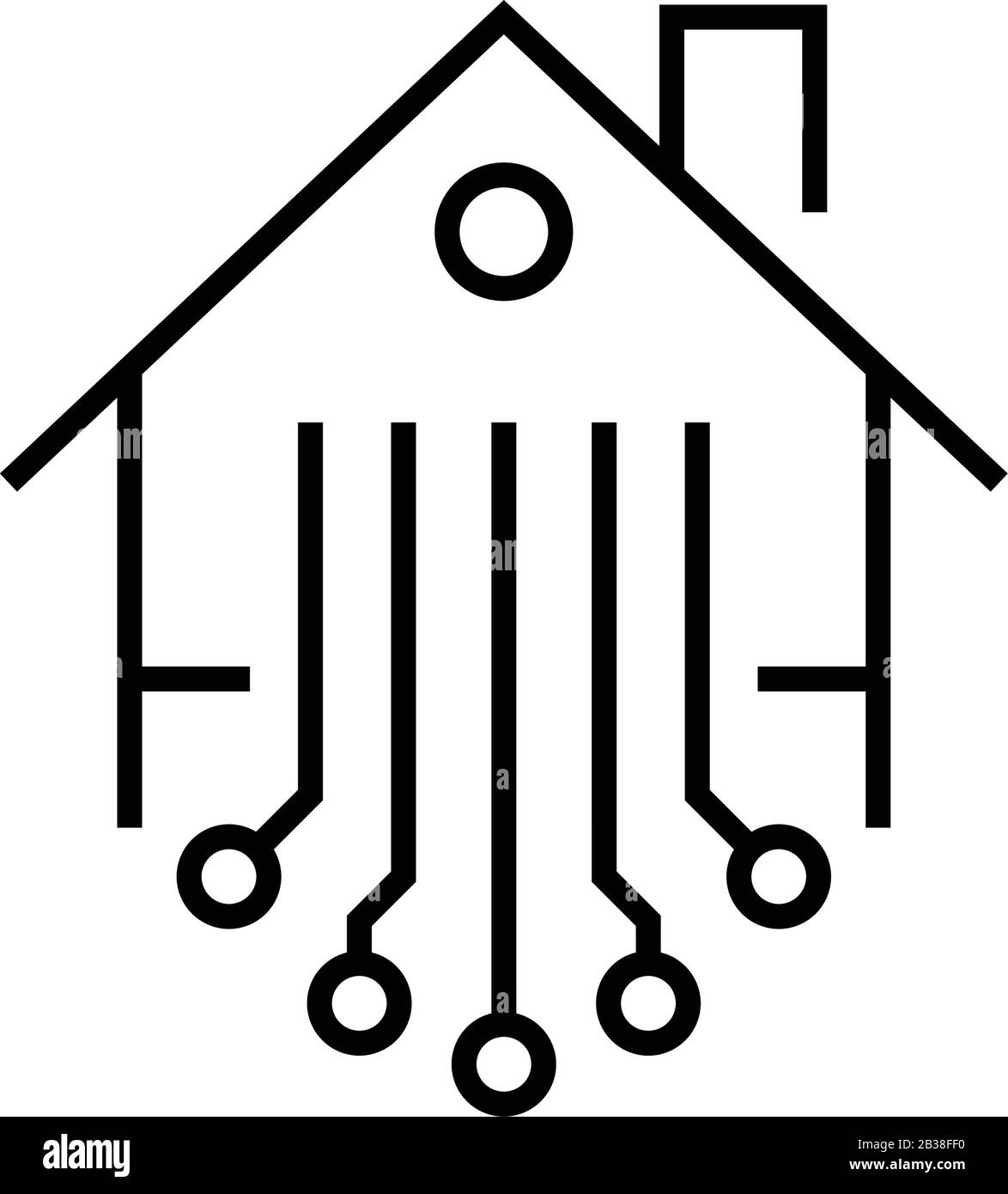 Icona della linea di distribuzione del traffico, simbolo concettuale, illustrazione del vettore di contorno, simbolo lineare. Illustrazione Vettoriale