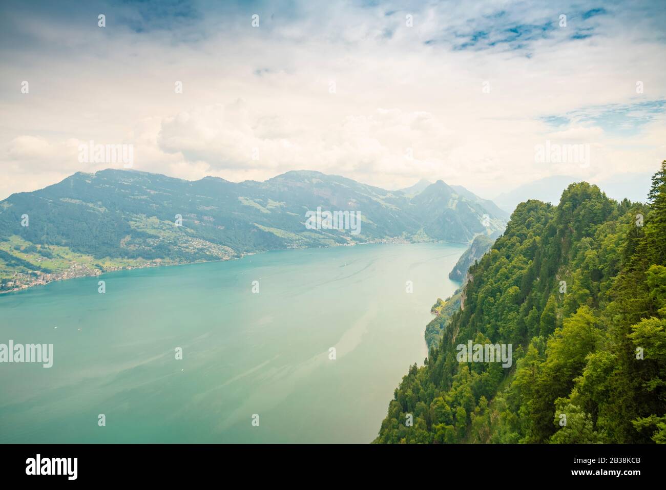 Lago di Lucerna, vierwaldstÃ¤vista da BÃ¼rgenstock Foto Stock