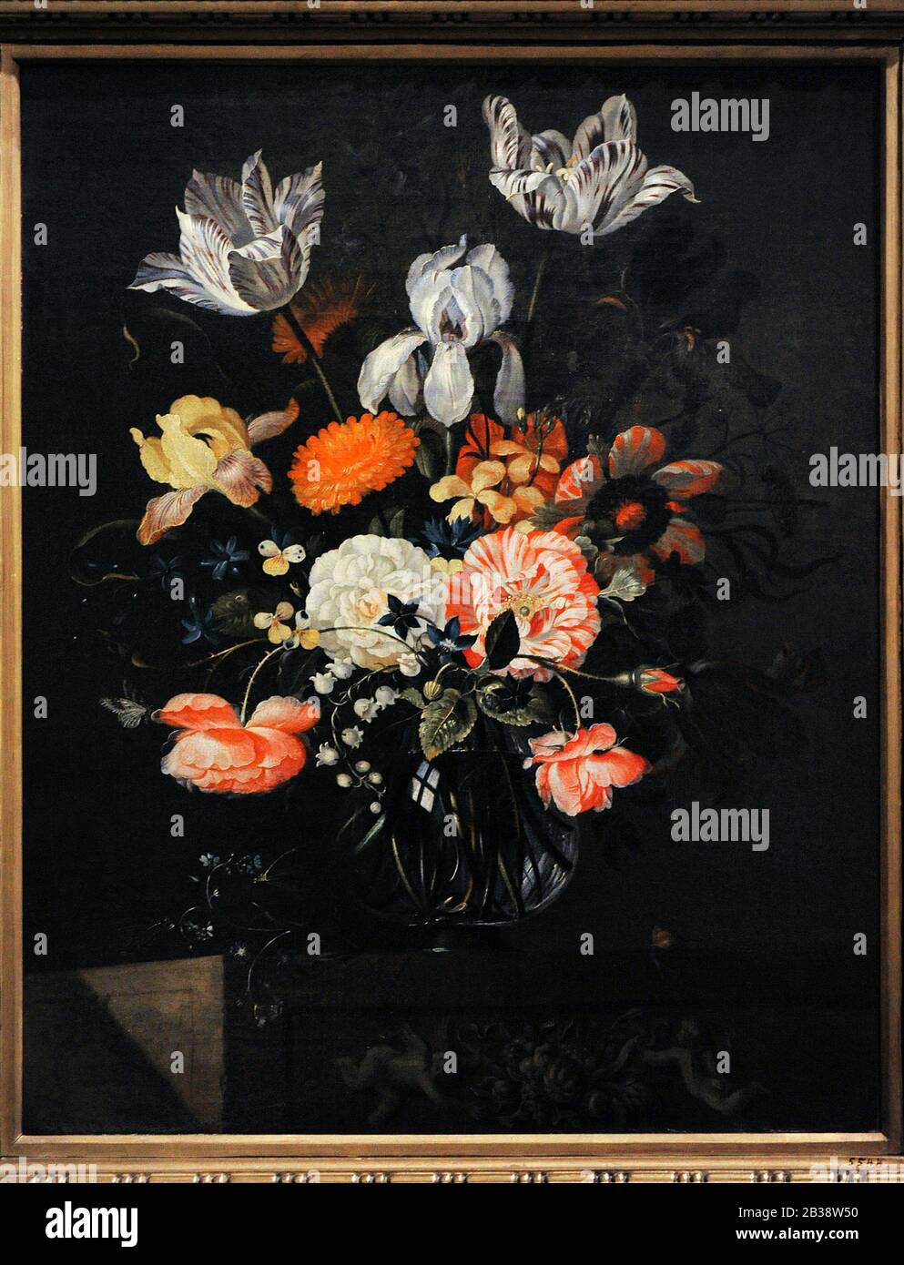 Jacob Marrel (1613/1614-1681). Pittore tedesco. STILL Life with Flower Vase, ca.1650. Museo Lazaro Galdiano. Madrid. Spagna. Foto Stock