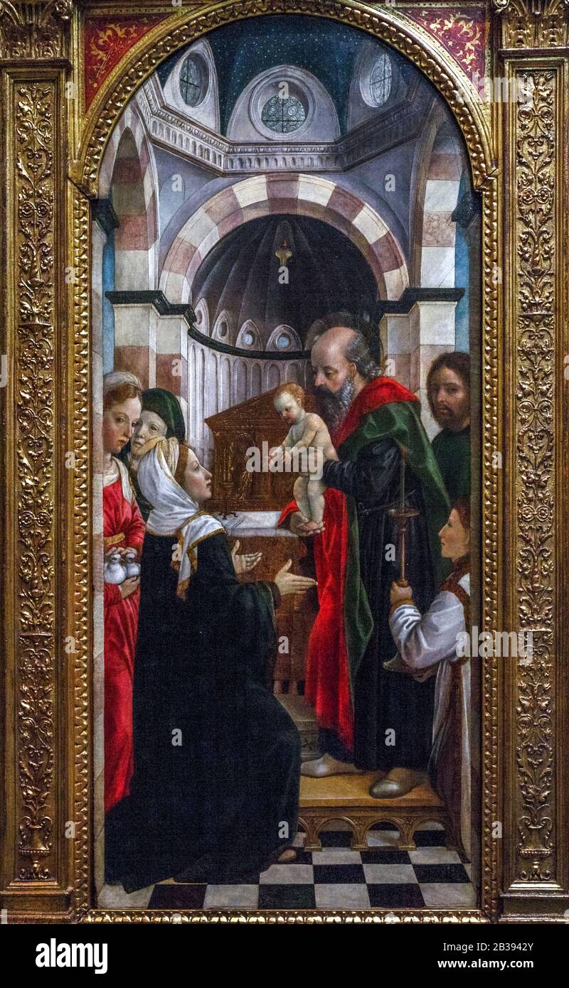 Italia Lombardia Milano Pinacoteca di Brera - Presentazione di Gesù al Tempio di Vincenzo Foppa - 1470 Foto Stock