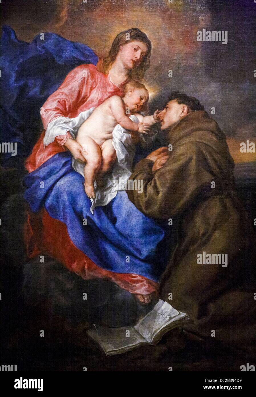 Italia Lombardia Milano Pinacoteca Di Brera - Antoon Van Dyck - Madonna Col Bambino Con Sant'Antonio Di Padova - 1630 Foto Stock