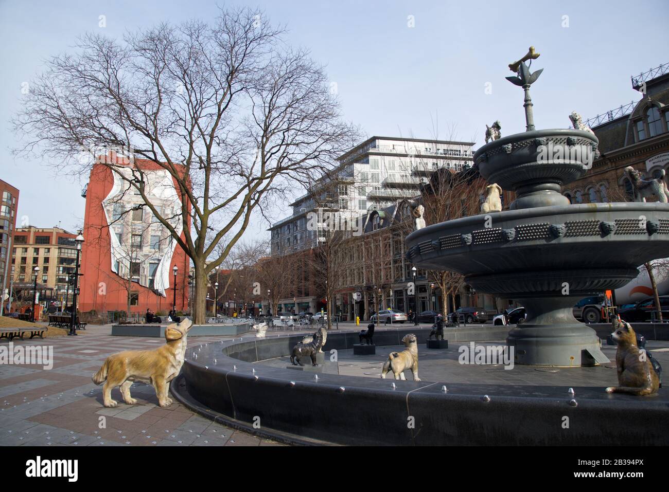 City Landscape - Berczy Park Plaza Foto Stock