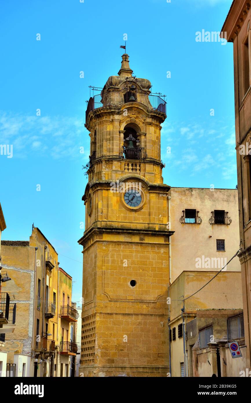 Il centro storico di Mazara del vallo Sicilia Italia Foto Stock