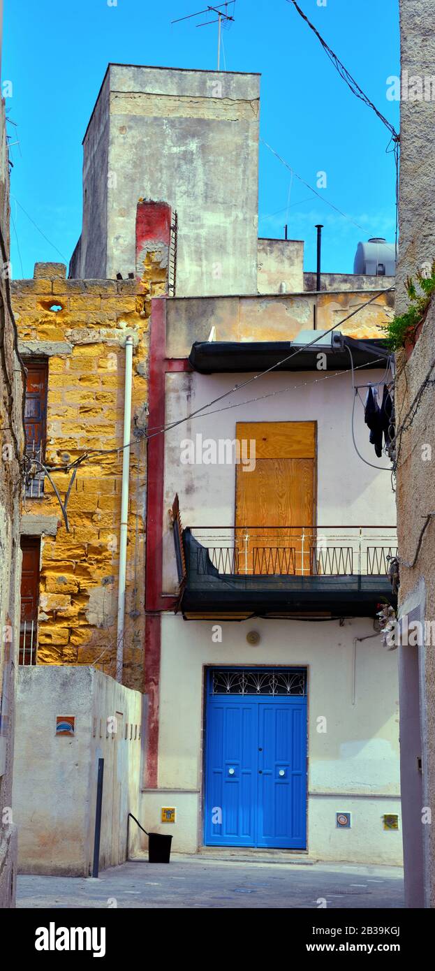 Il centro storico di Mazara del vallo Sicilia Italia Foto Stock