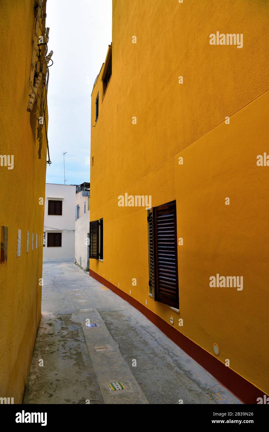 Il centro storico di Mazara del vallo Sicilia Italia Foto Stock