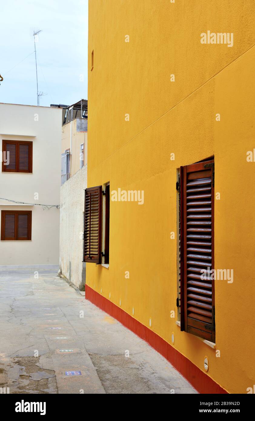 Il centro storico di Mazara del vallo Sicilia Italia Foto Stock