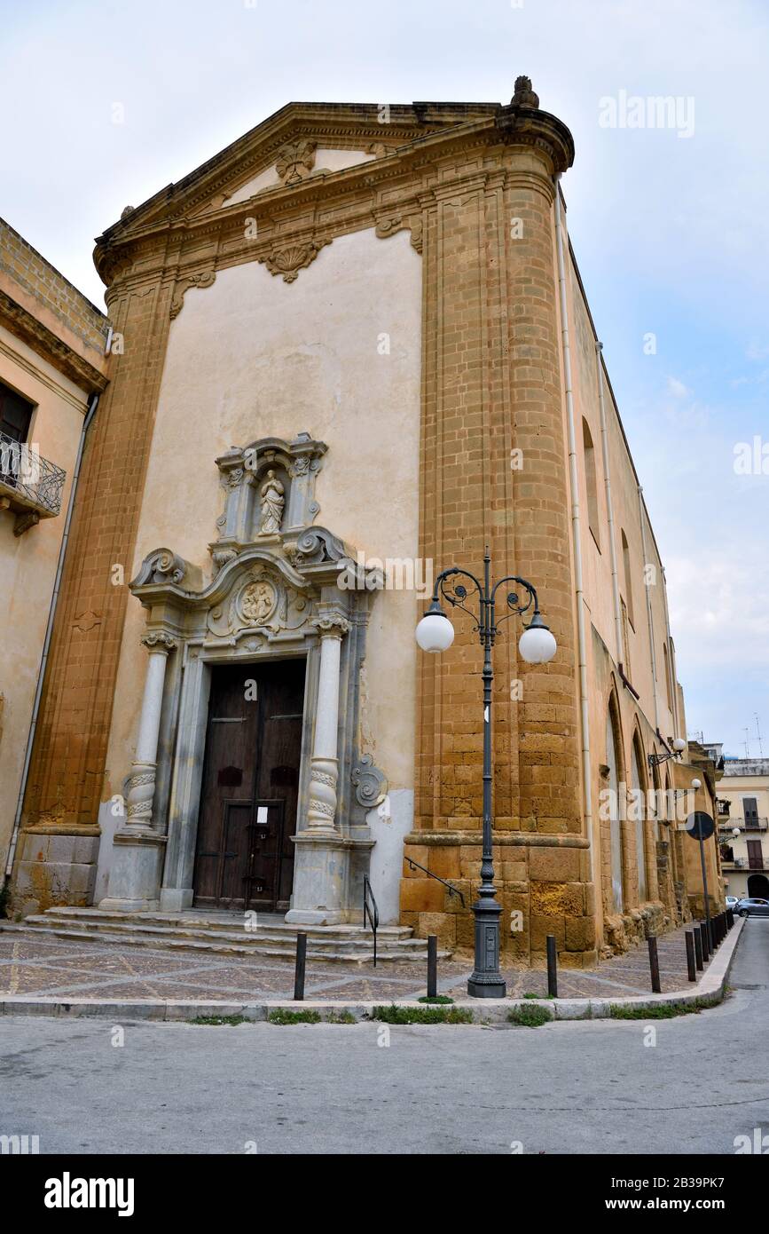 Chiesa San Francesco XI secolo in stile barocco Mazara del Vallo Sicilia Foto Stock