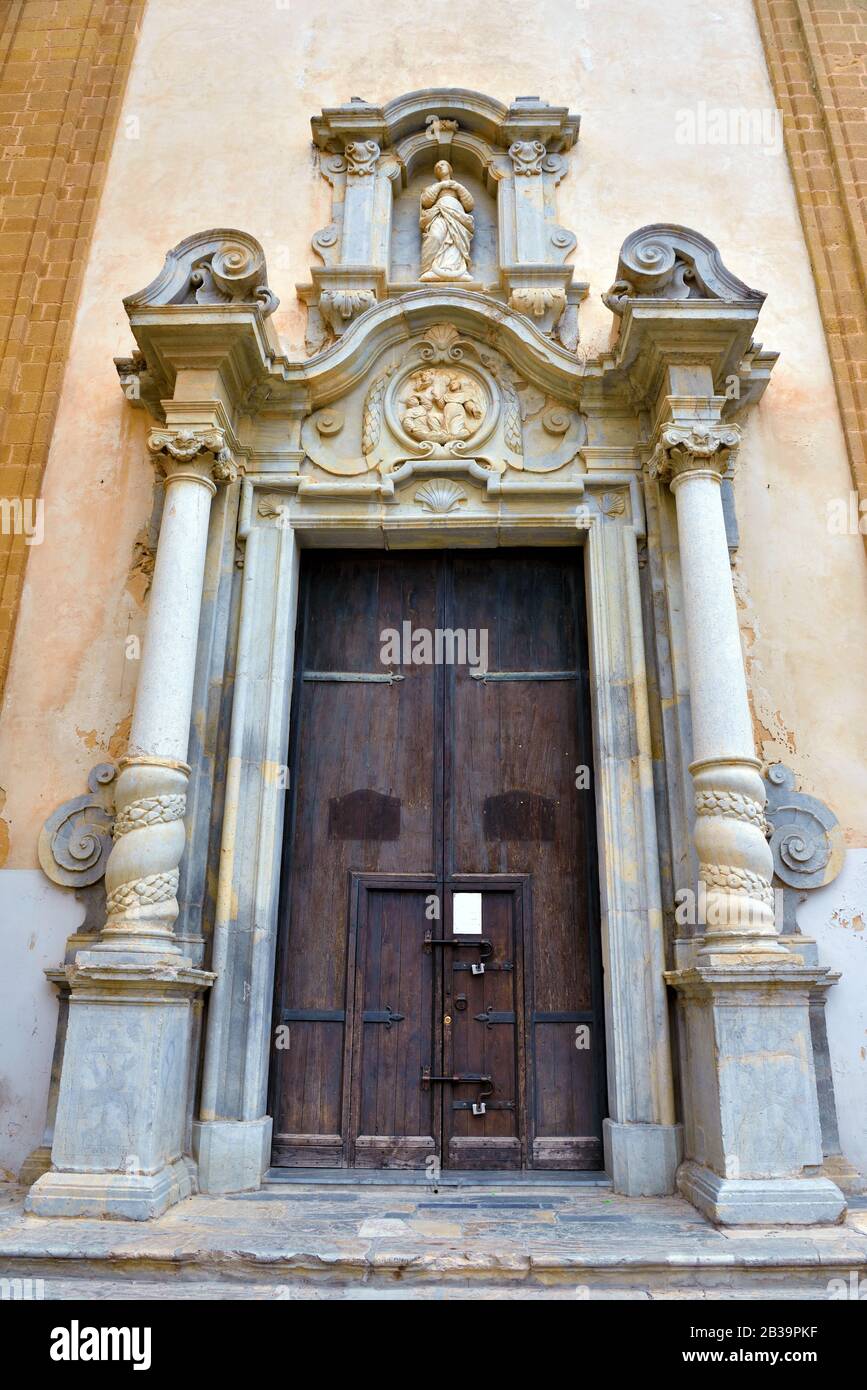 Chiesa San Francesco XI secolo in stile barocco Mazara del Vallo Sicilia Foto Stock