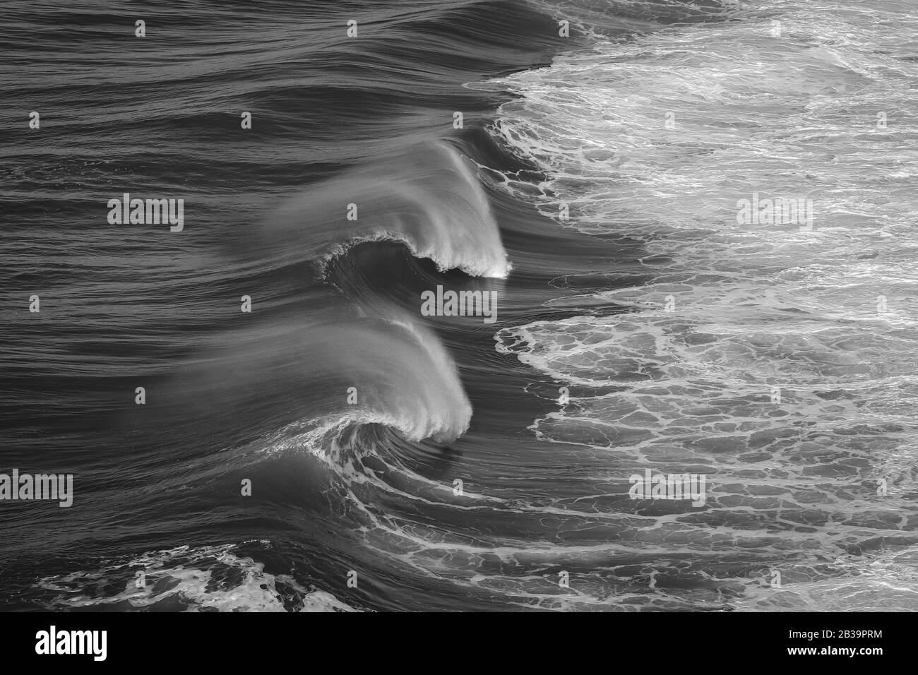 Grande onda dell'oceano. Onda forte Foto Stock