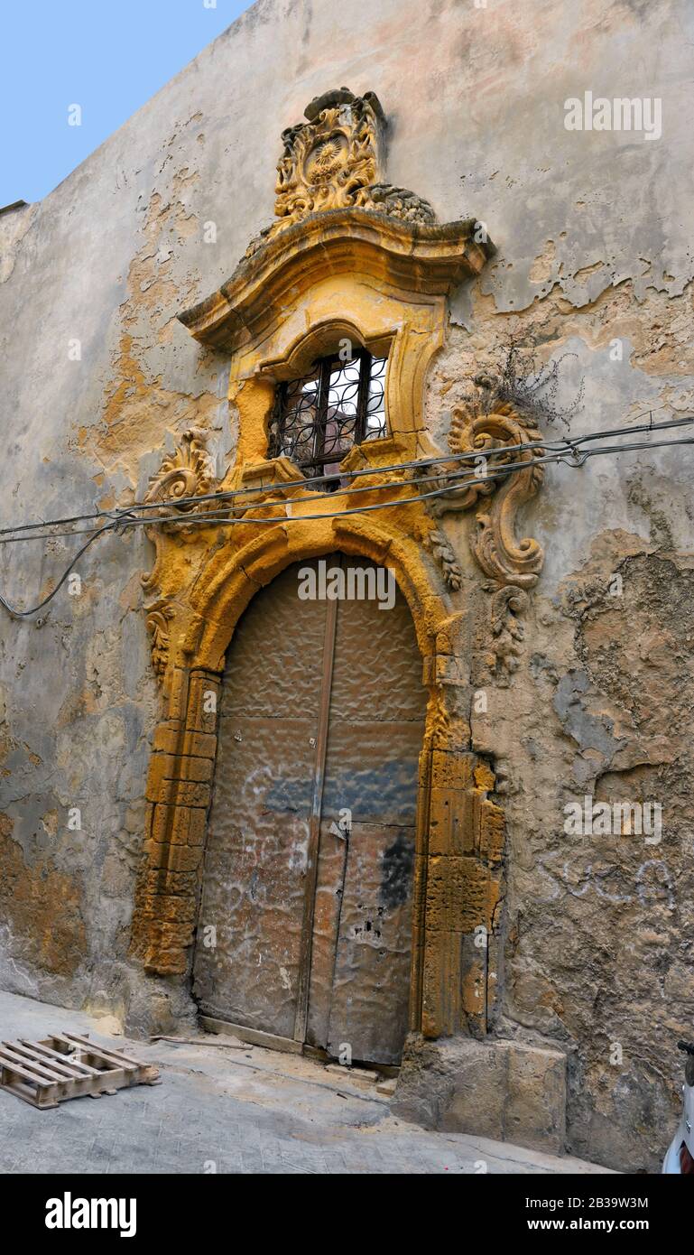 Il centro storico di Mazara del vallo Sicilia Italia Foto Stock