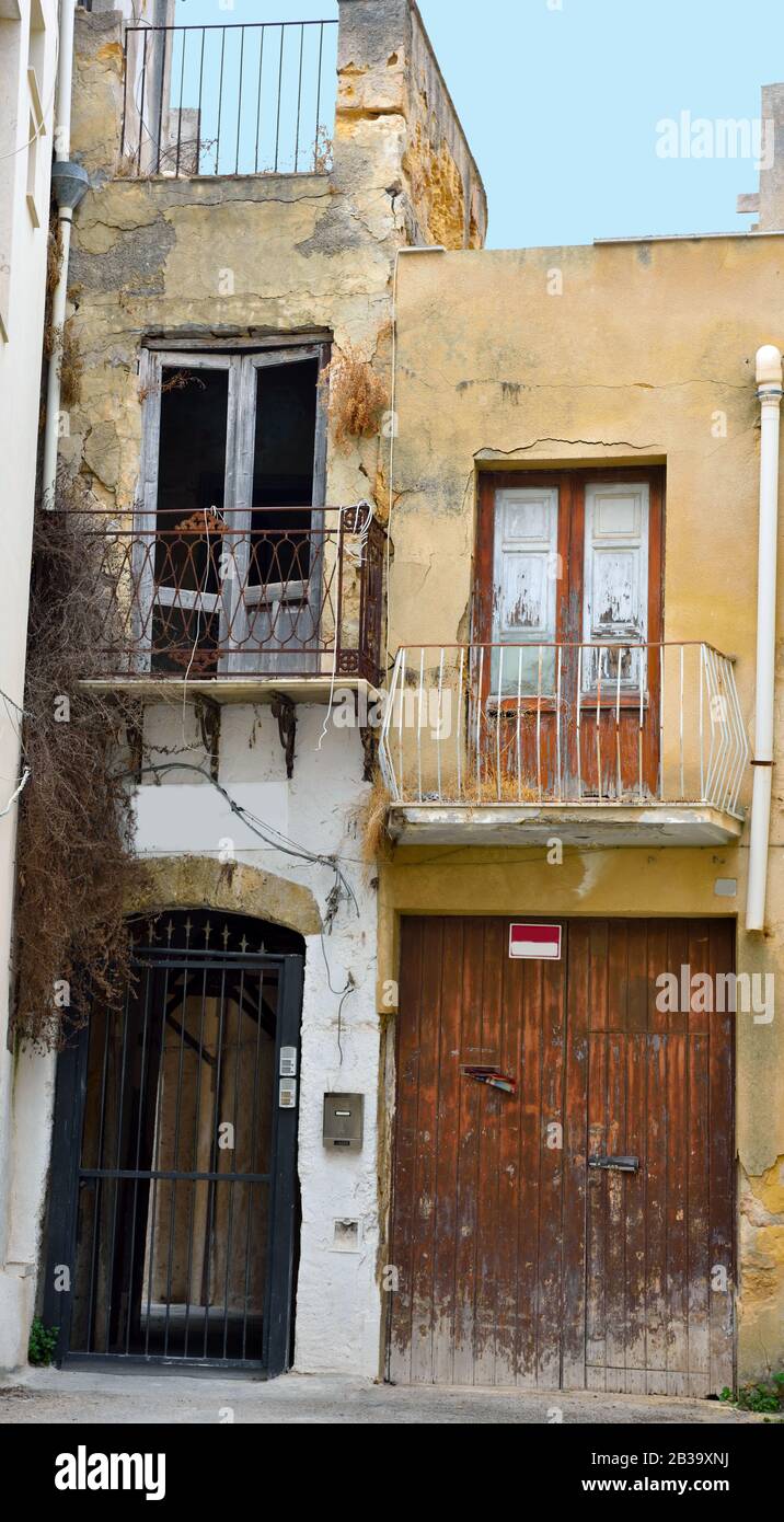 Il centro storico di Mazara del vallo Sicilia Italia Foto Stock