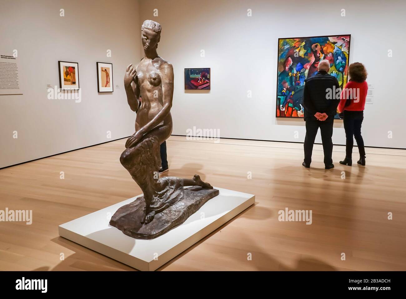 I visitatori Possono Ammirare I Dipinti del Museum of Modern Art di New York Foto Stock