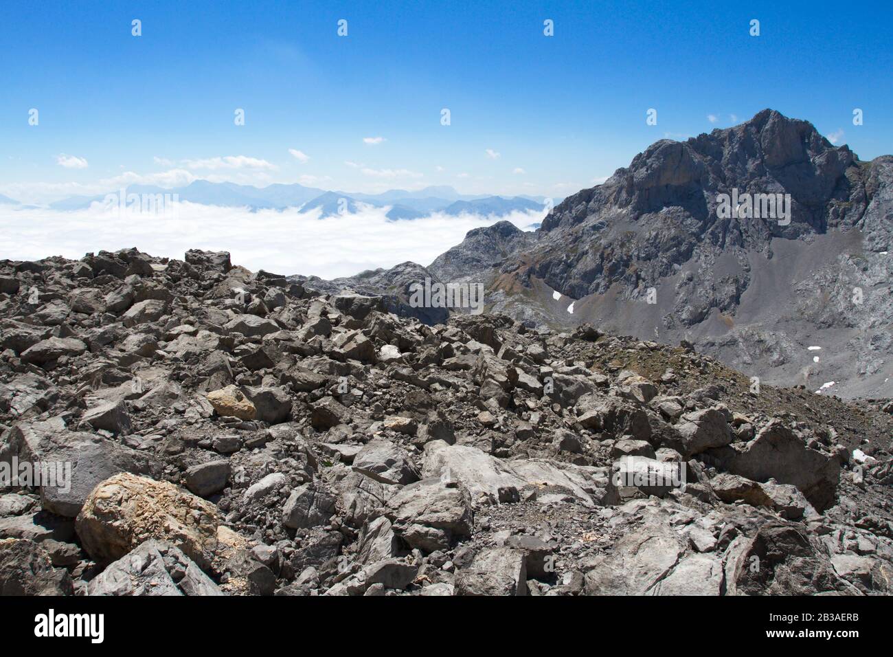 Picos De Europa, Spagna; 04 Agosto 2015. Il Parco Nazionale Picos de Europa si trova nei Monti Cantabrici, tra le province delle Asturie, le Foto Stock