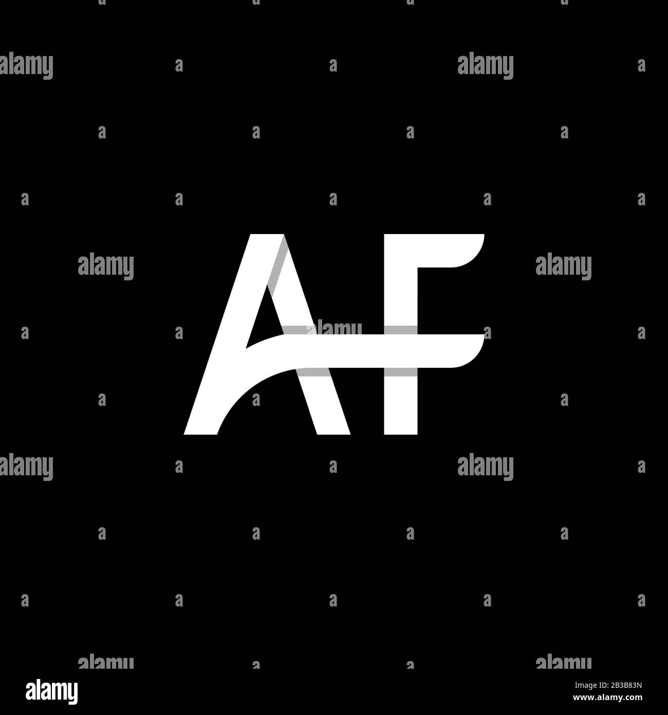 Vettore modello di disegno con logo Creative AF Letter Illustrazione Vettoriale