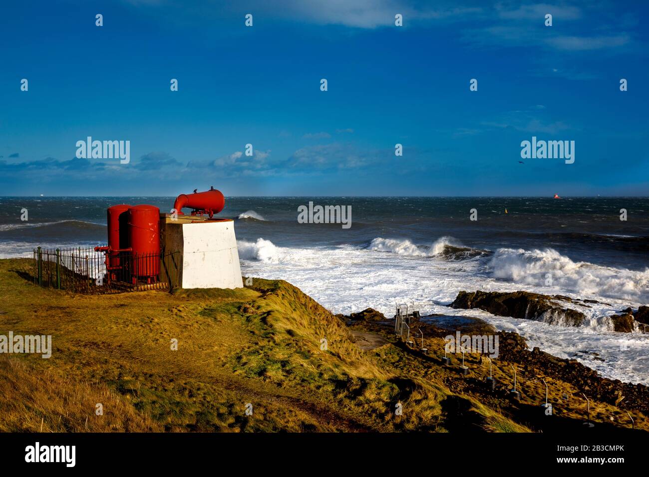 Il Torry Coo, Aberdeen storica Fohorn, tra Nigg Bay e Grayhope Bay, Girdleness Lighthouse, Girdle Ness penisola, Scozia Foto Stock